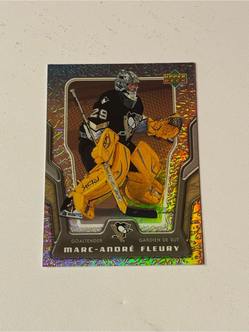 Marc‑André Fleury 2007 Upper Deck McDonald’s Hockey Card (Pittsburgh Penguins)